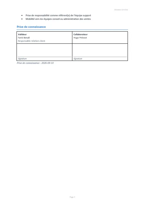 Page 4 du même document Word : la fin de la fiche de poste.